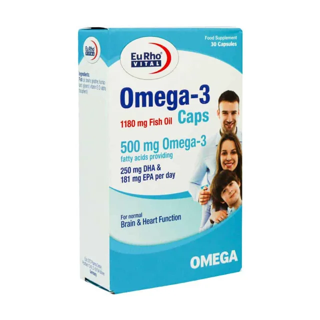کپسول ژلاتینی امگا 3 یوروویتال بسته 30 عددی