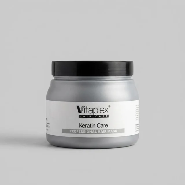 ماسک مو ویتاپلکس مدل Keratin Care مناسب برای موی کراتین شده حجم 500 میلی لیتر